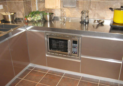 廚房不銹鋼櫥柜臺面與電器的完美融合